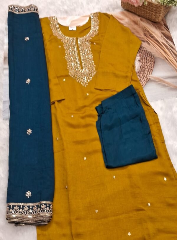 The Ochre & Teal Contrast Suit